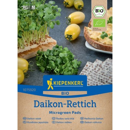 KIEPENKERL BIO Microgreen Pads Ředkev setá bílá (Raphanus sativus var.long.) 3ks