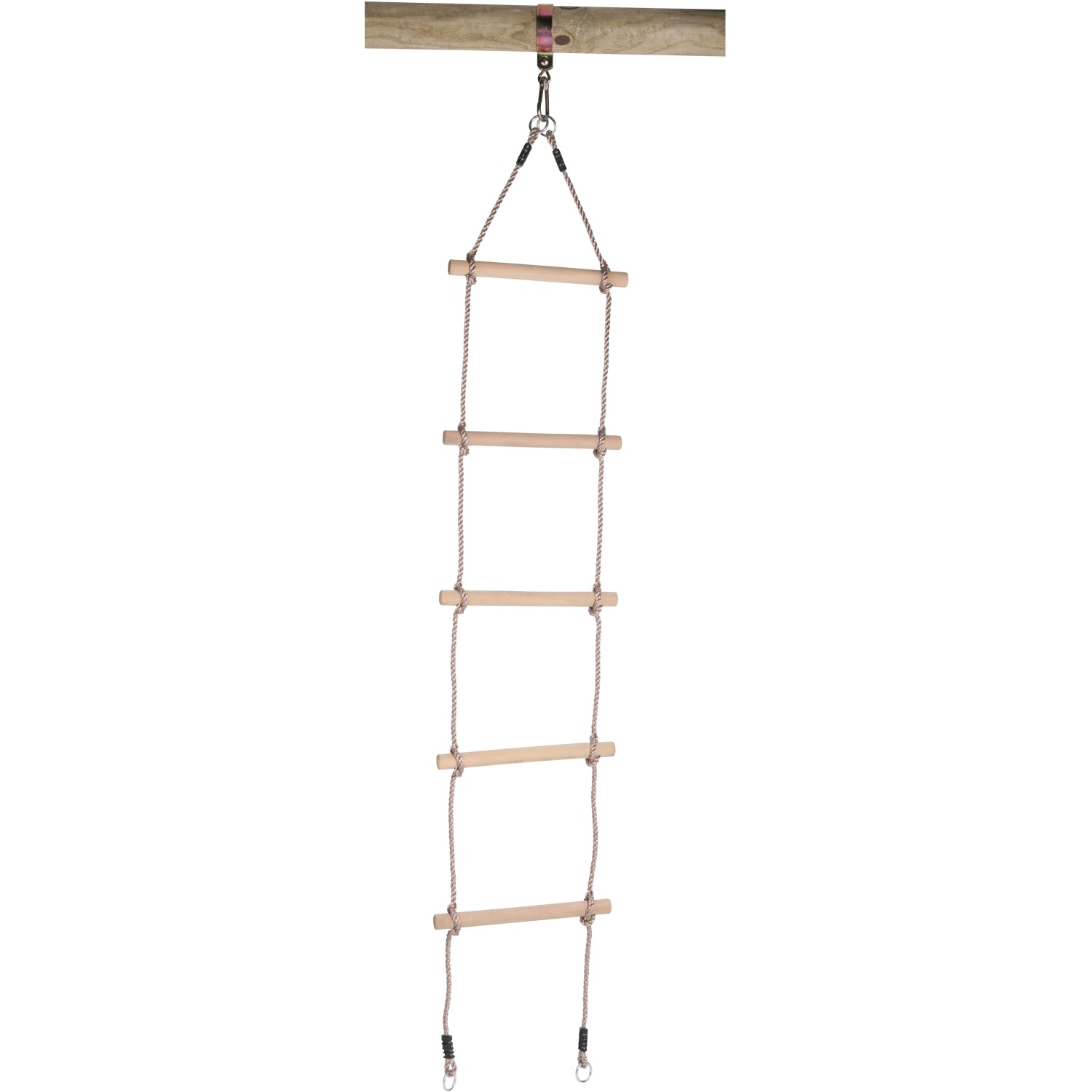 SwingKing Provazový žebřík s 5 dřevěnými příčkami, 200 cm
