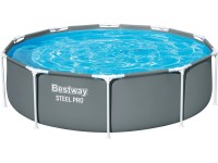 Bestway Bazén s ocelovým rámem Steel Pro, šedá, pr. 305 x 76 cm Bestway Bazén s ocelovým rámem Steel Pro, šedá, pr. 305 x 76 cm