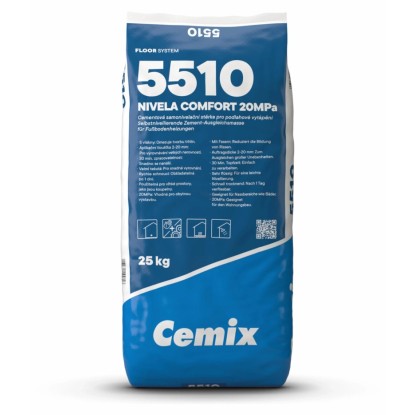 Cemix 5510 Cementová samonivelační stěrka s vlákny NIVELA COMFORT 20 MPa 25 kg
