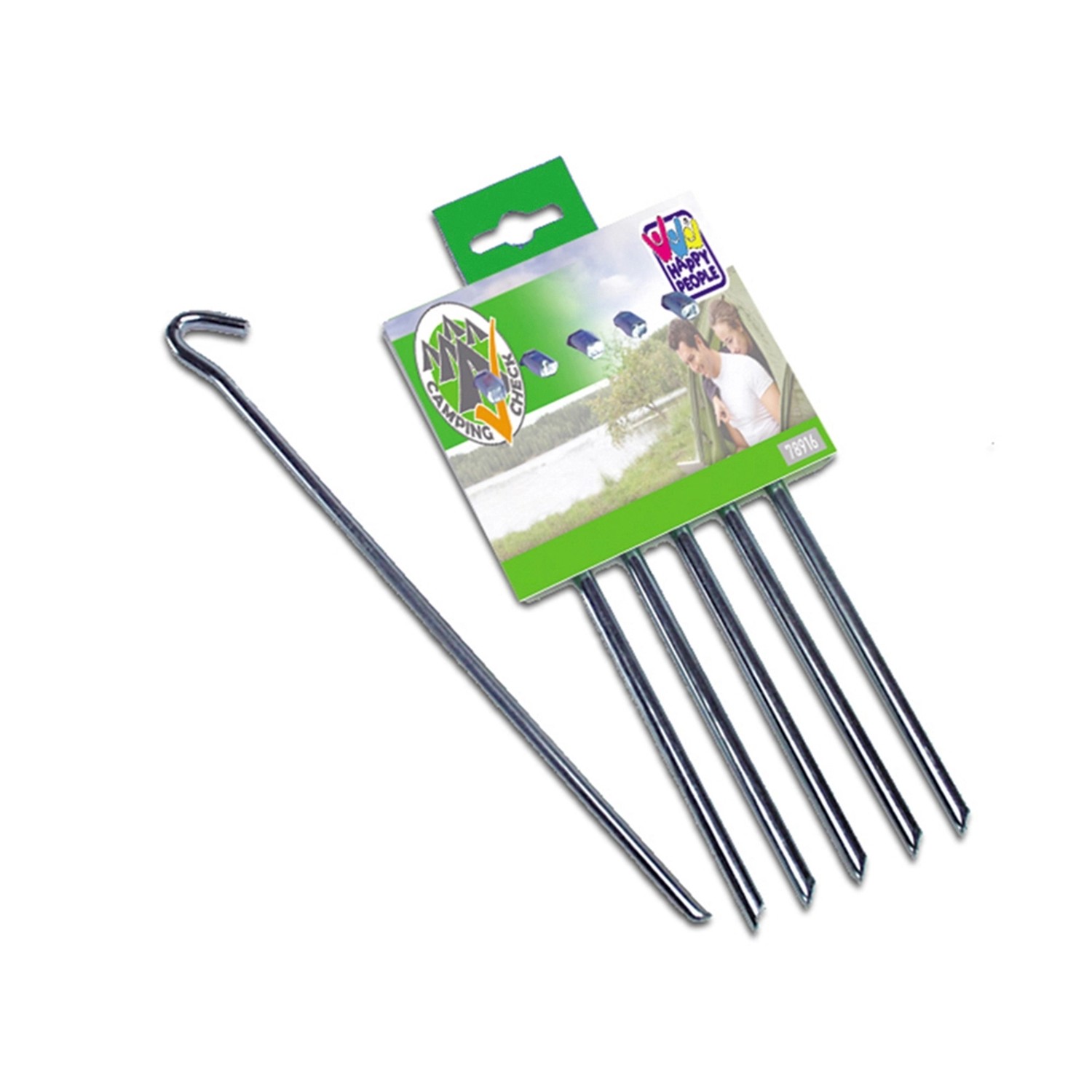 Happy People Trojhranný stanový kolík 23 cm pozinkovaný, 5 ks