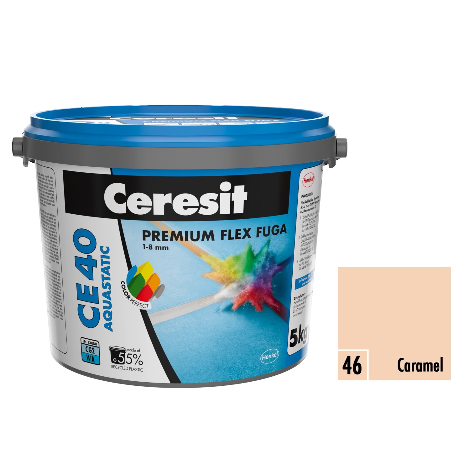Hmota spárovací Ceresit CE 40 Aquastatic caramel 5 kg