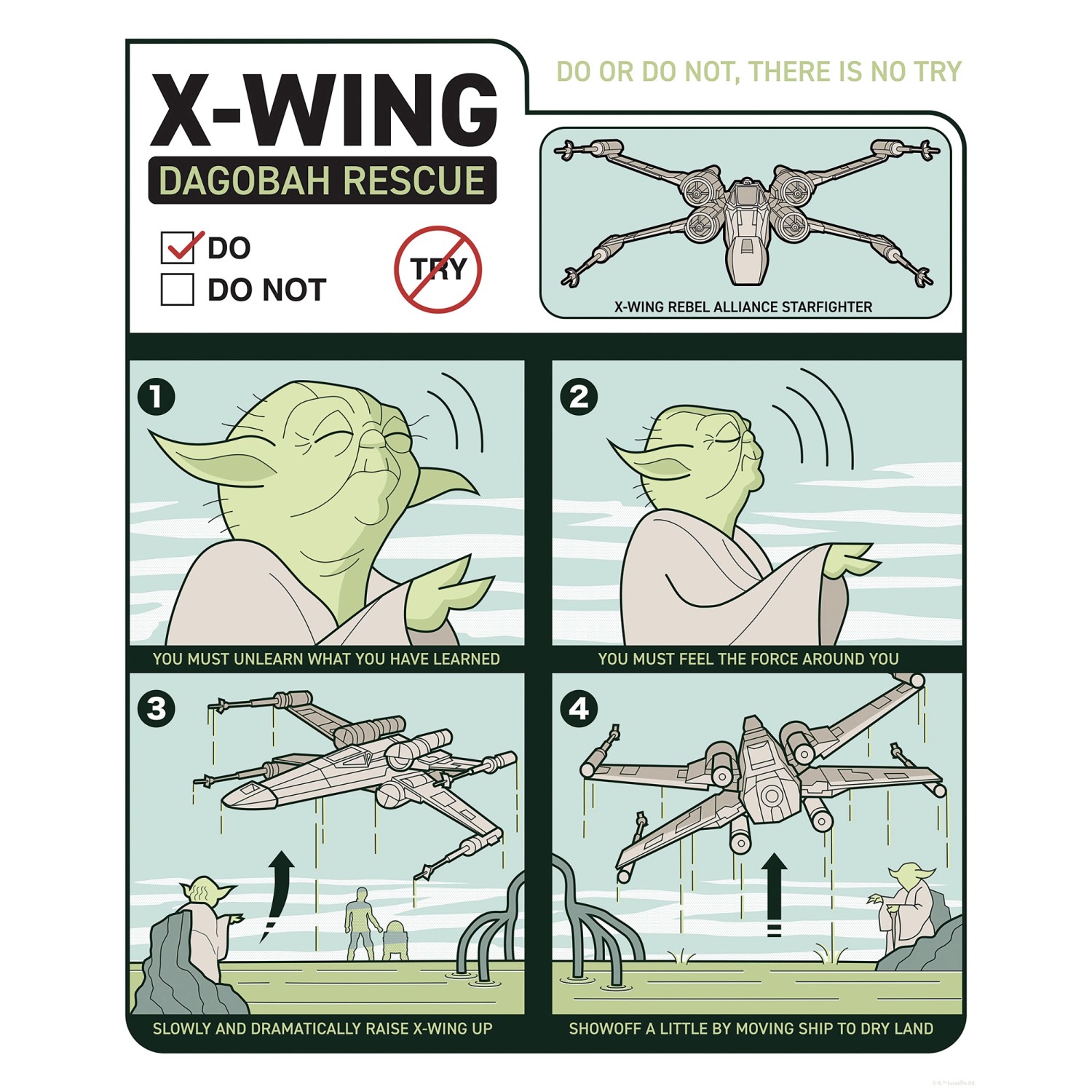 Komar Plakát Star Wars X-Wing Instructions 40 x 50 cm