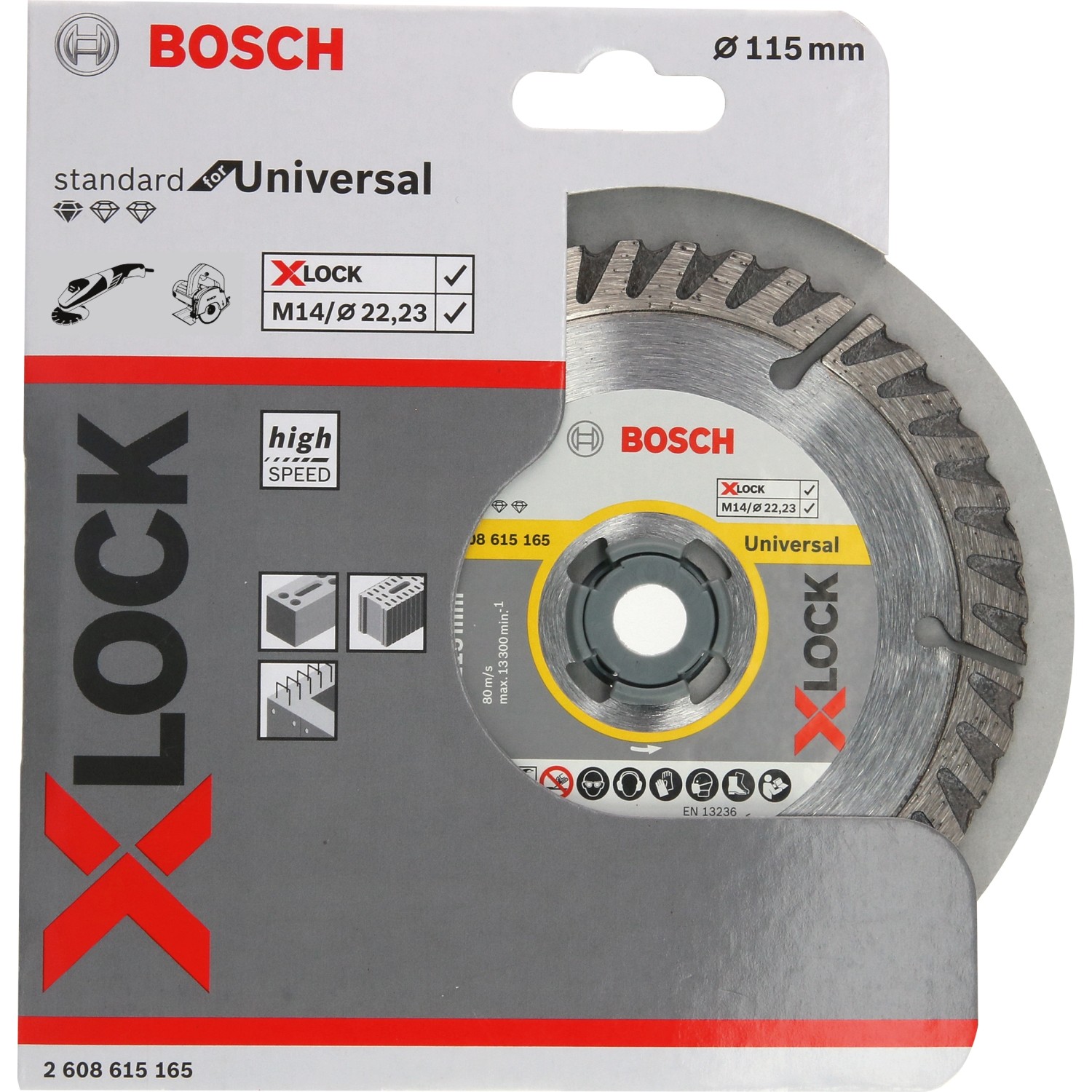 Kotouč DIA Bosch Standard for Uni. T X-L 115×22,23×2×10 mm
