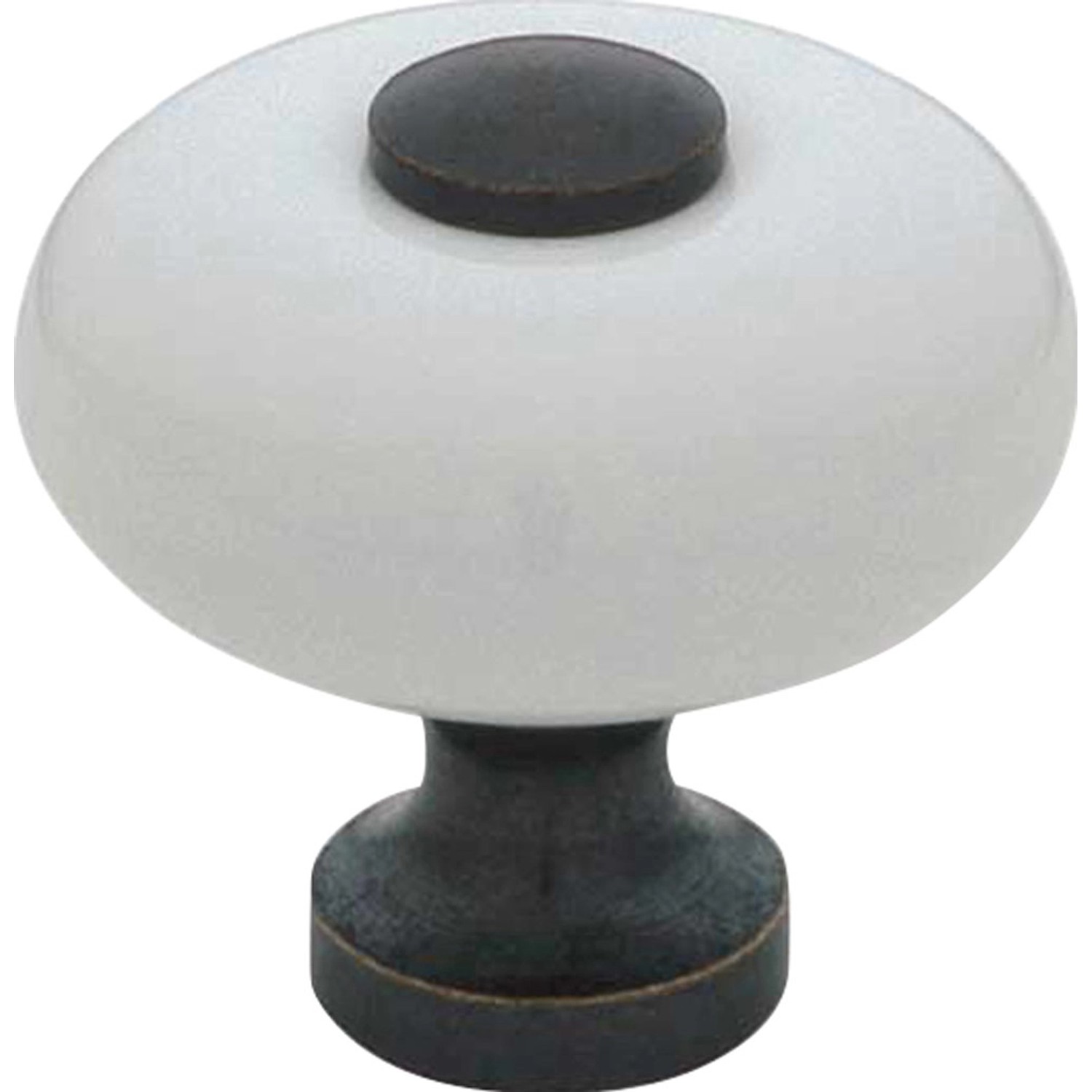Knoflík SP5 porcelán černobílý 31 mm x 31 mm x 29 mm