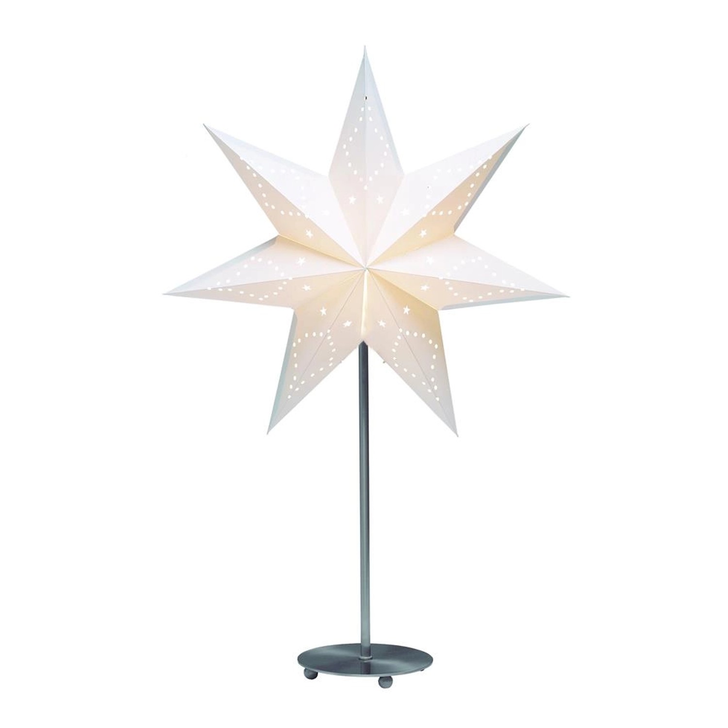 Markslöjd LED stojací hvězda SATURNUS bílá E14, max. 25 W, 69 x 15 x 45 cm