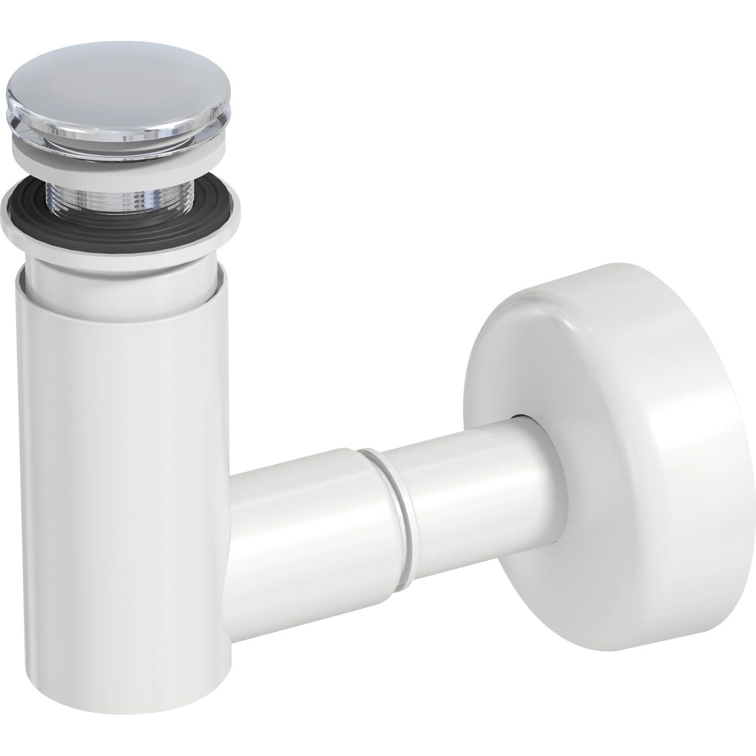 Prevex Umyvadlový sifon EasyClean s click-clack výpustí, chrom, pr. 40/32 mm