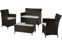 BWO Sestava zahradního nábytku Canera polyratan hnědá 4dílná BWO Sestava zahradního nábytku Canera polyratan hnědá 4dílná