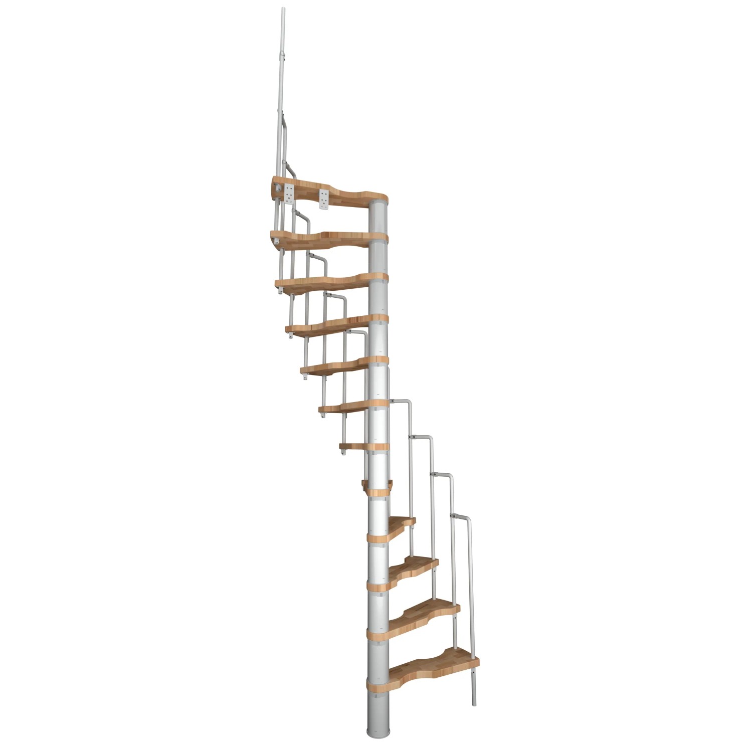 Minka STAIRS Prostorově točité schodiště Suono buk/bílá 120 x 68 cm