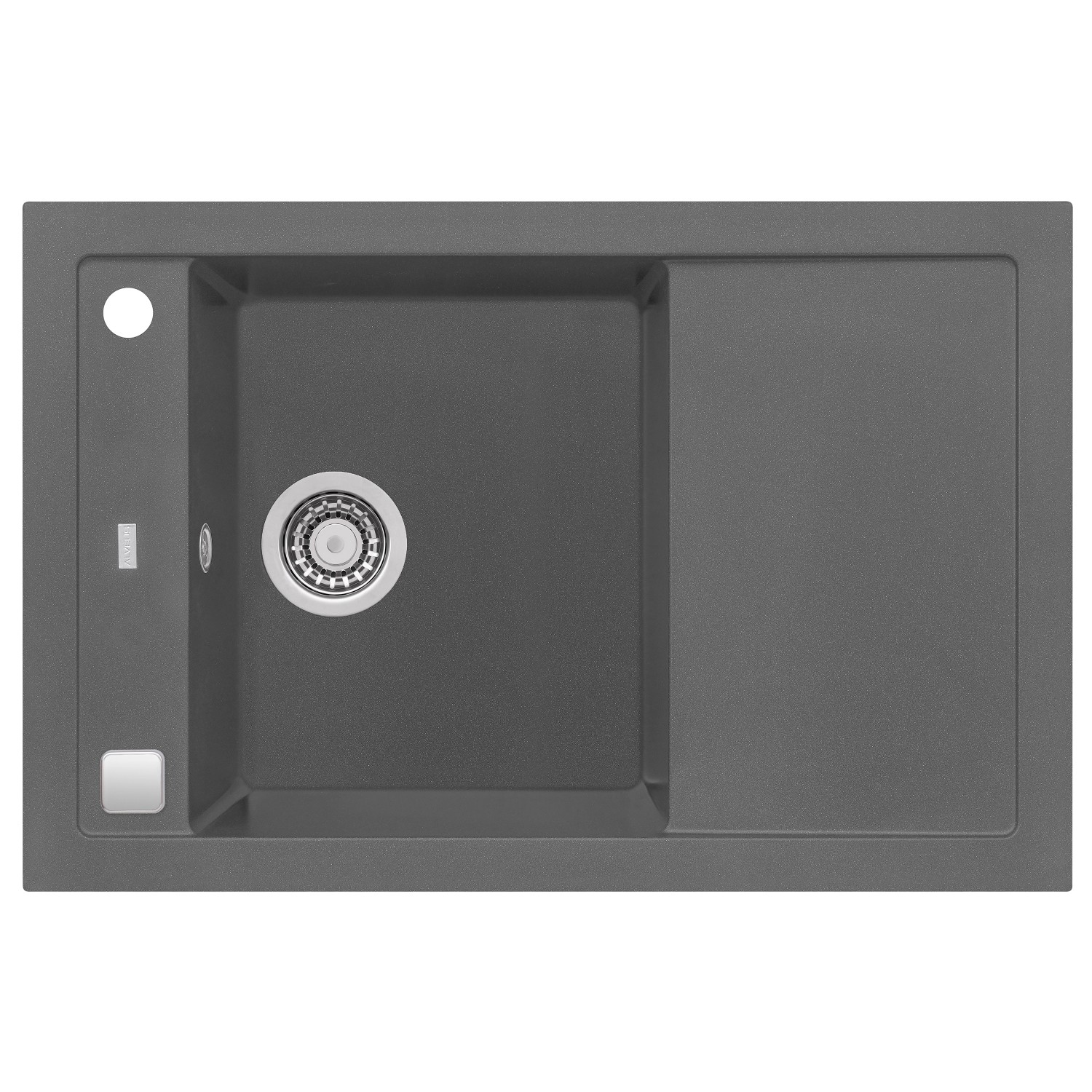 Alveus Granitový dřez Formic 30, ocelová, 76 x 50 cm