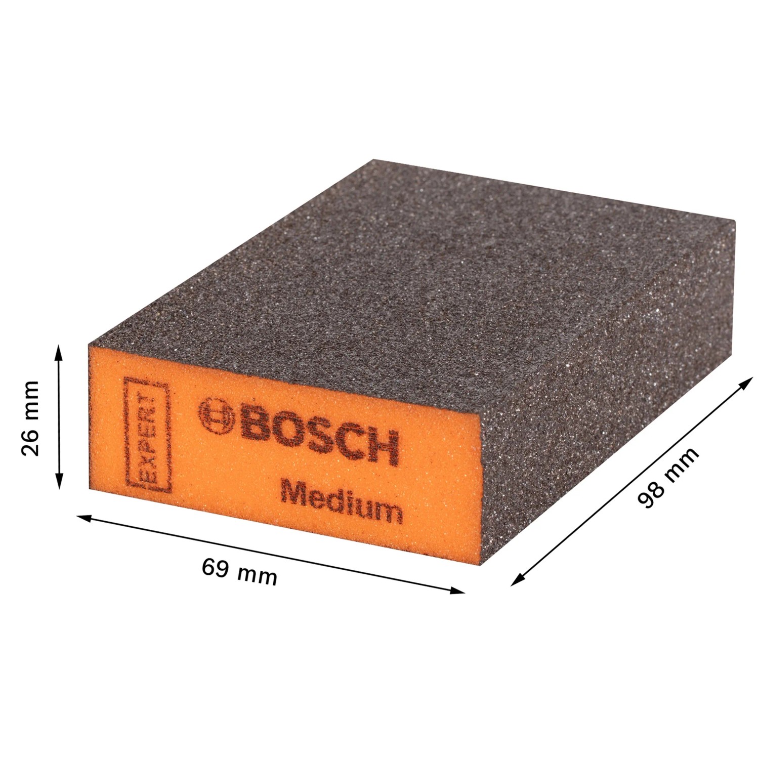 Bosch Expert S471 Standard Sanding Block - Medium Grit, 69x97x26mm, Lasts 5x Longer 7 thumbnail image