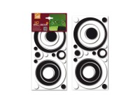 Crearreda Samolepící dekorace B&W Circles 3D Crearreda Samolepící dekorace B&W Circles 3D