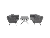 Doppler Zahradní souprava hliníková Riva Expert antracit/šedá, 4-dílná