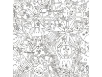 Gekkofix Samolepicí fólie, omalovánky s předtiskem džungle, 67,5 x 150 cm