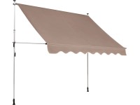 CMI Markýza na balkón/terasu s upínacím ramenem, šedo-hnědá, 250 x 150 cm