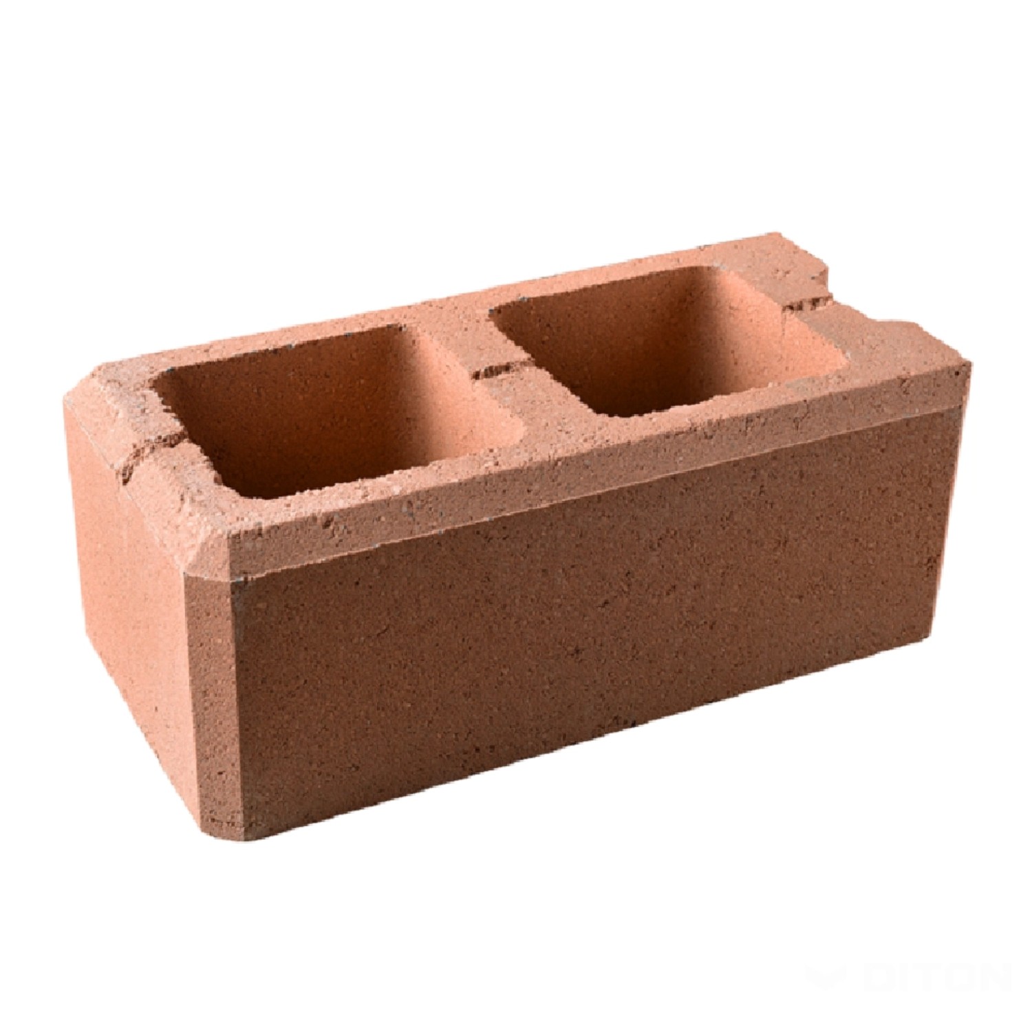 DITON Zdicí prvek VISO koncový melír cihlový 40 x 20 x 15 cm