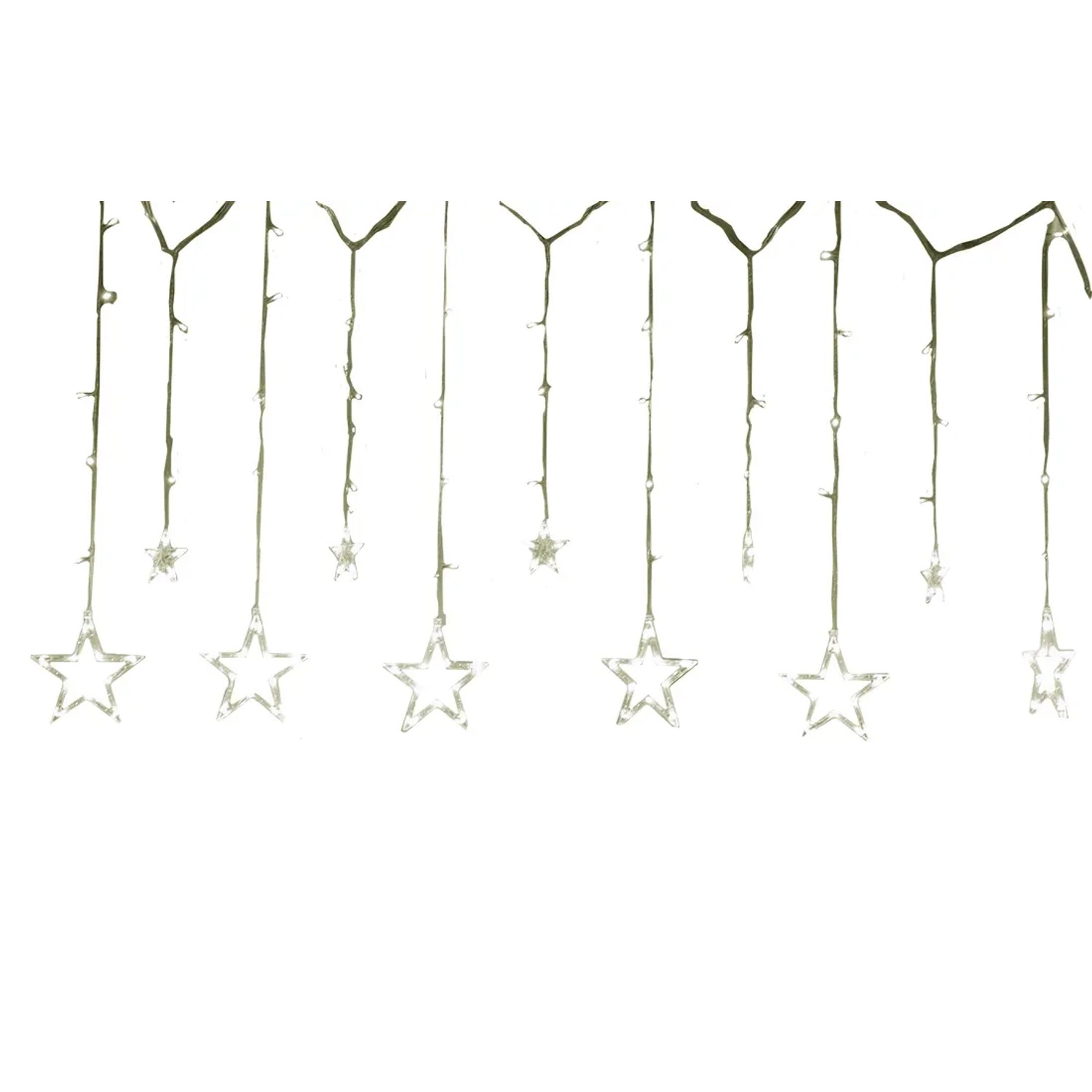 Vánoční osvětlení Hvězdy, závěs, 138 LED, 4,5 m