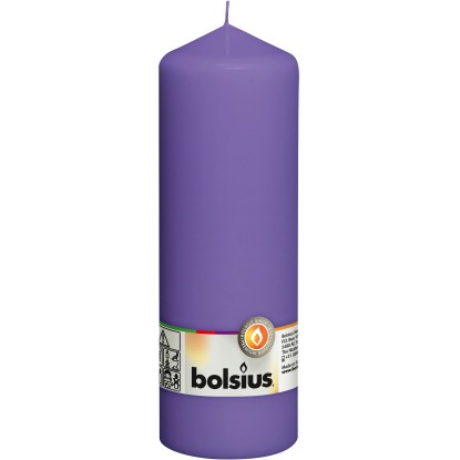 Bolsius Svíčka válcová fialová 70 x 200 mm