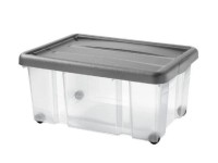 Tontarelli Úložný box s víkem PUZZLE transparentní/grafit 43 l