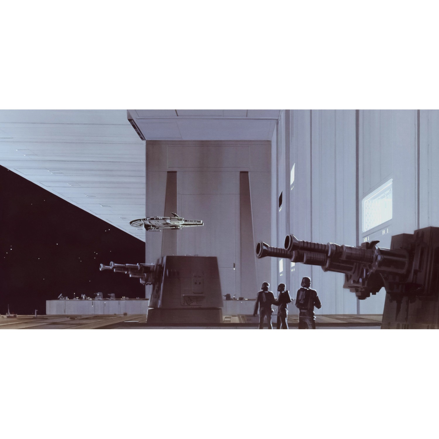 Komar Vliesová fototapeta Star Wars Classic RMQ Death Star Hangar 500 x 250 cm