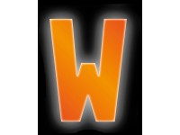 Conacord Reflexní domovní písmeno W, oranžové, 8 cm