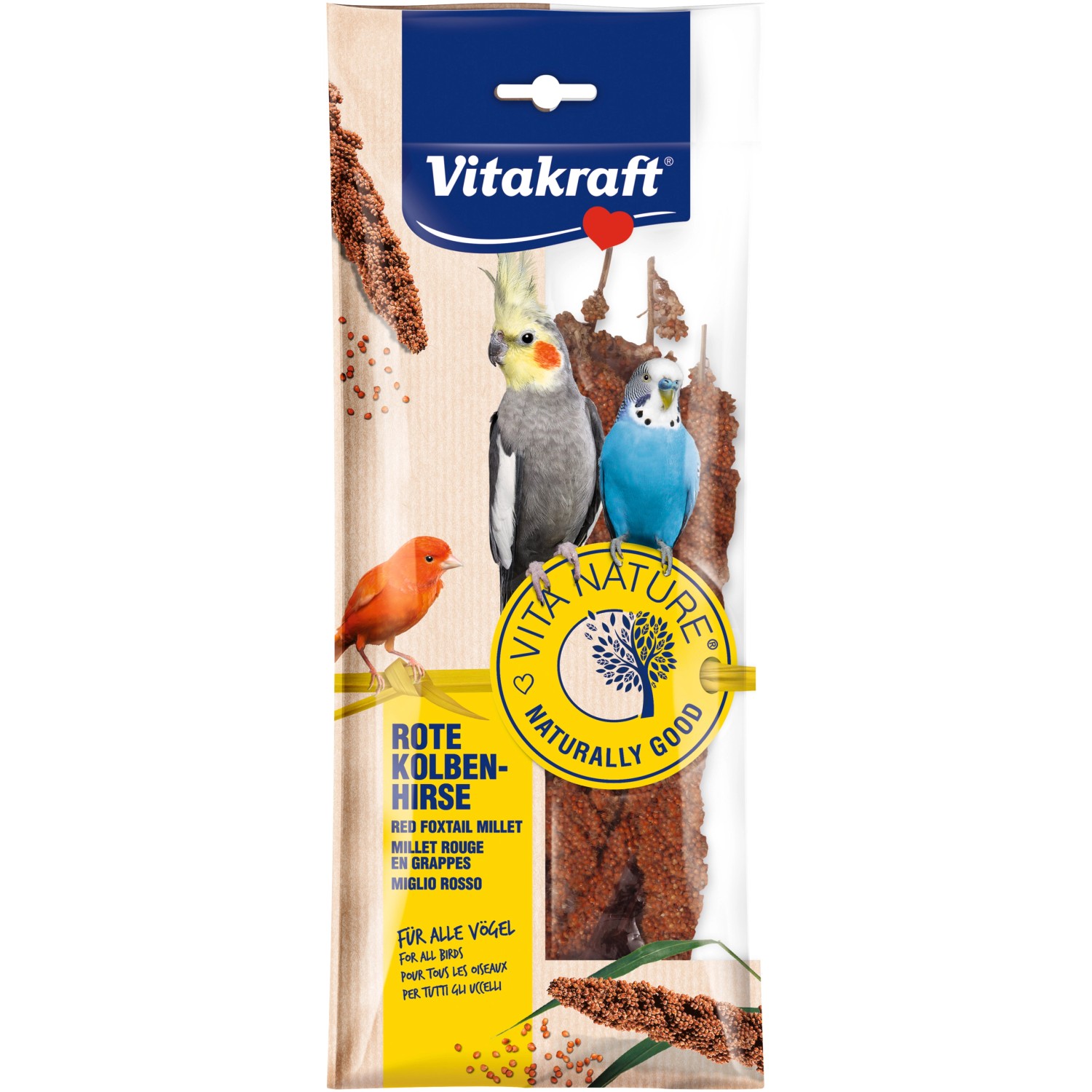 Vitakraft Doplňkové krmivo pro menší ptactvo Vita Nature, proso, 80 g