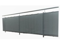Peddy Shield Stínící plachta na balkonové zábradlí, stříbrná šedá, 75 x 500 cm