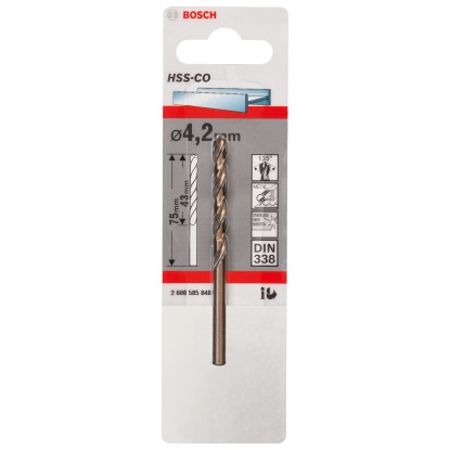 Bosch Kobaltový spirálový vrták HSS pr. 4,2 x 43/75 mm