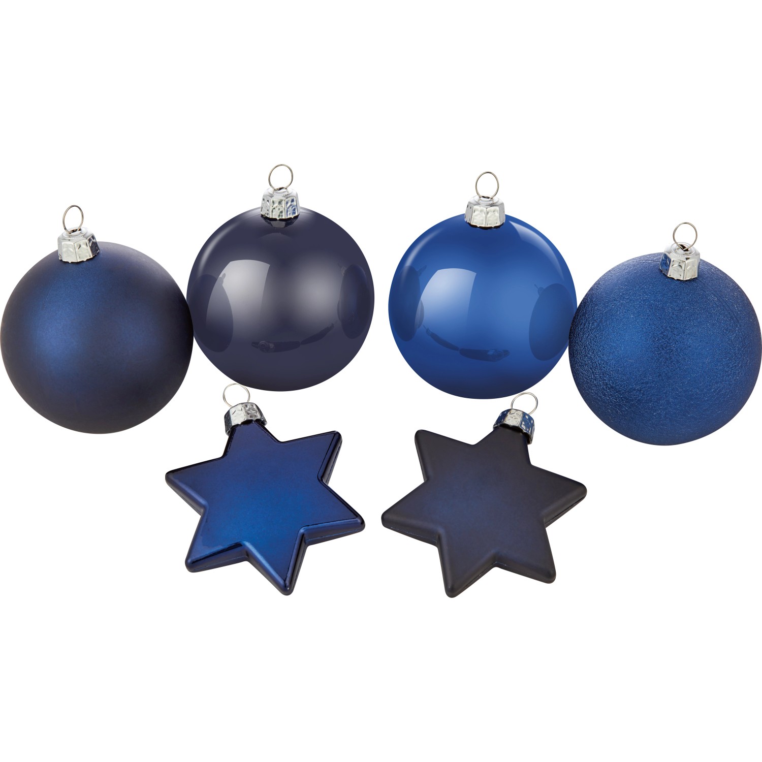 Sada vánočních koulí, tmavě modrá, pr. 6 cm, 50dílná