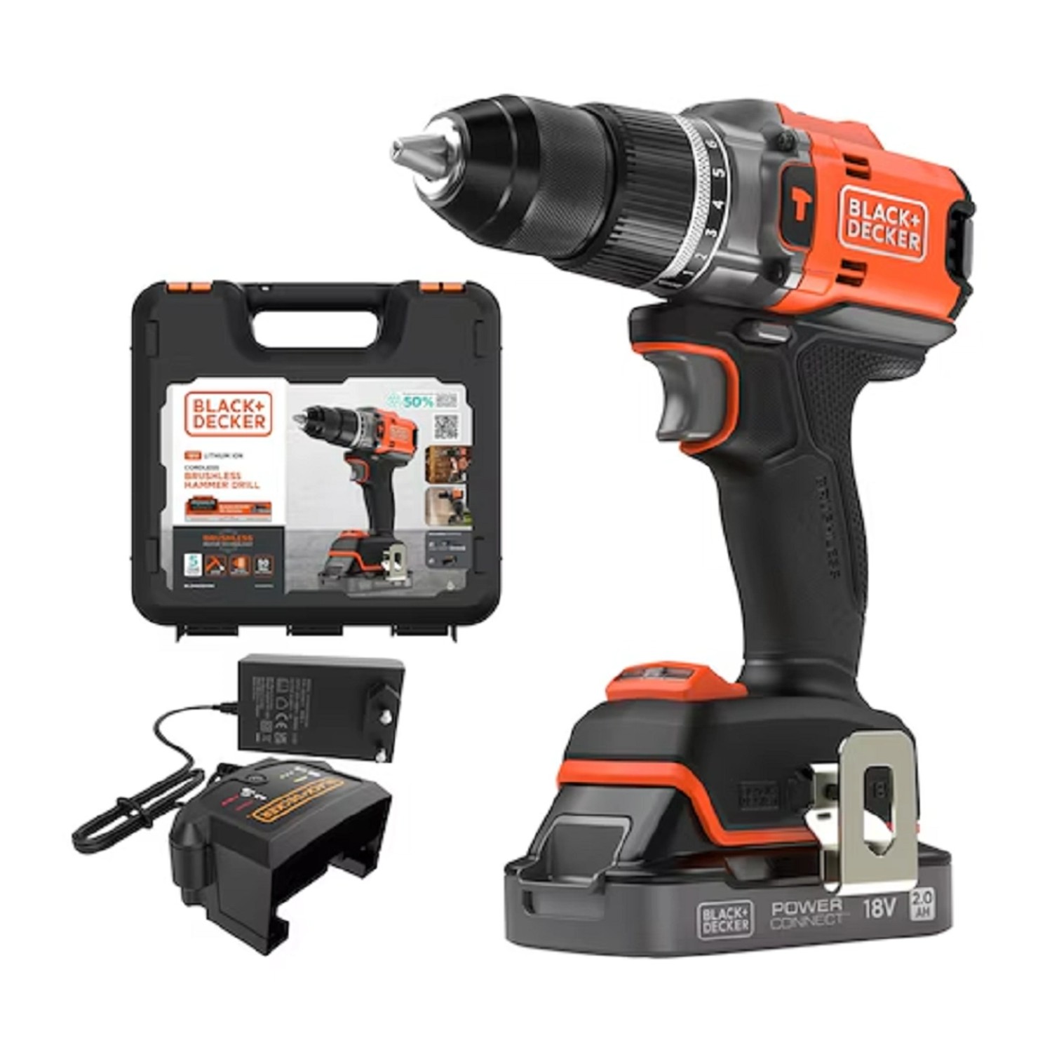 Black+Decker Aku příklepová vrtačka BLD683D1XK-QW (1x2,0Ah)
