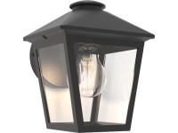 Lutec Venkovní nástěnná lampa Zago, IP44, matná černá, 19,9 x 16 x 16,3 cm