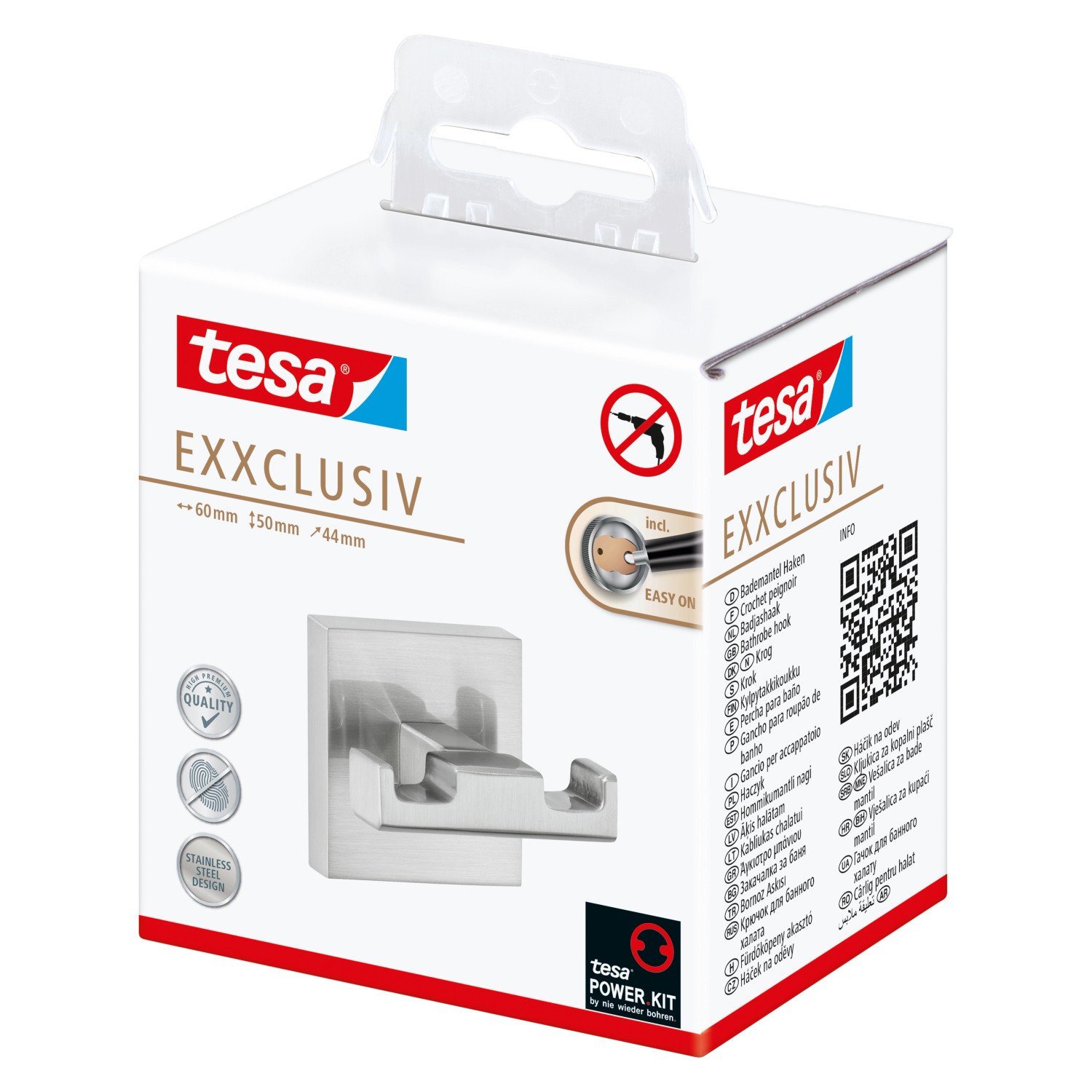 Tesa Exxclusiv háček nerez 40419-00000-00