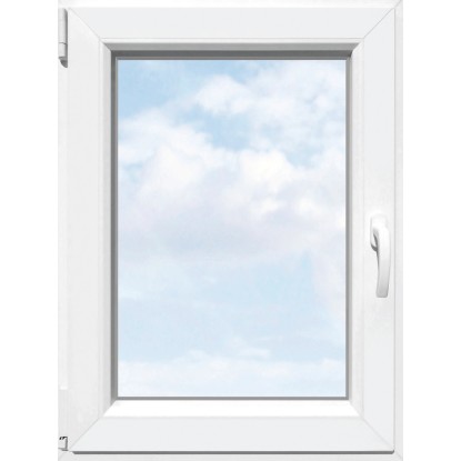 TeraGlass Okno plastové 4-komorové, 2-sklo, bílé, 750 x 750 x 60 mm, L