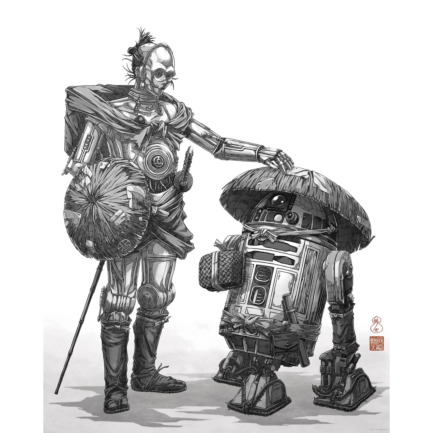 Komar Plakát Star Wars Vision Samurai Droids 40 x 50 cm