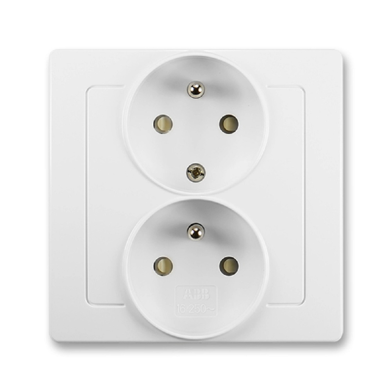 ABB Zásuvka 2 násobná polozapuštěná Swing L, bílá