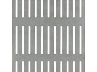 Děrovaný plech štěrbinové děrování stříbrný elox 200 mm x 1000 mm x 0,8 mm