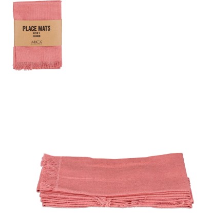 Mica Decorations Bavlněné prostírání Villia, lososová, 48 x 33 cm, 4 ks