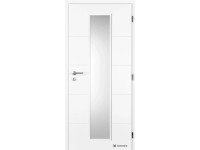 Doornite Dveře profilované Quatro Linea sklo, bílé, 80 P