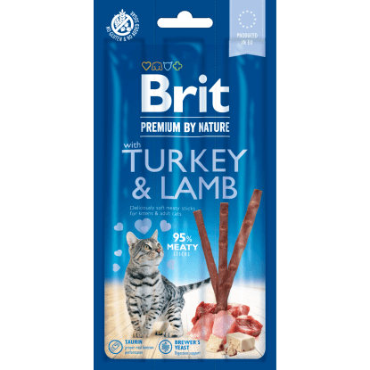 Brit Tyčinky Premium by Nature Cat Sticks with Turkey & Lamb, 3 ks