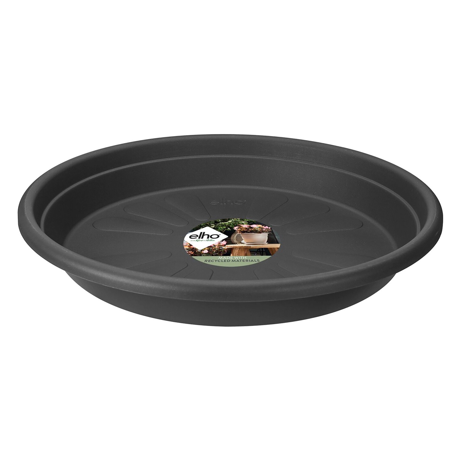 Elho Univerzální miska pod květináč Round, antracitová, pr. 30 x 5 cm
