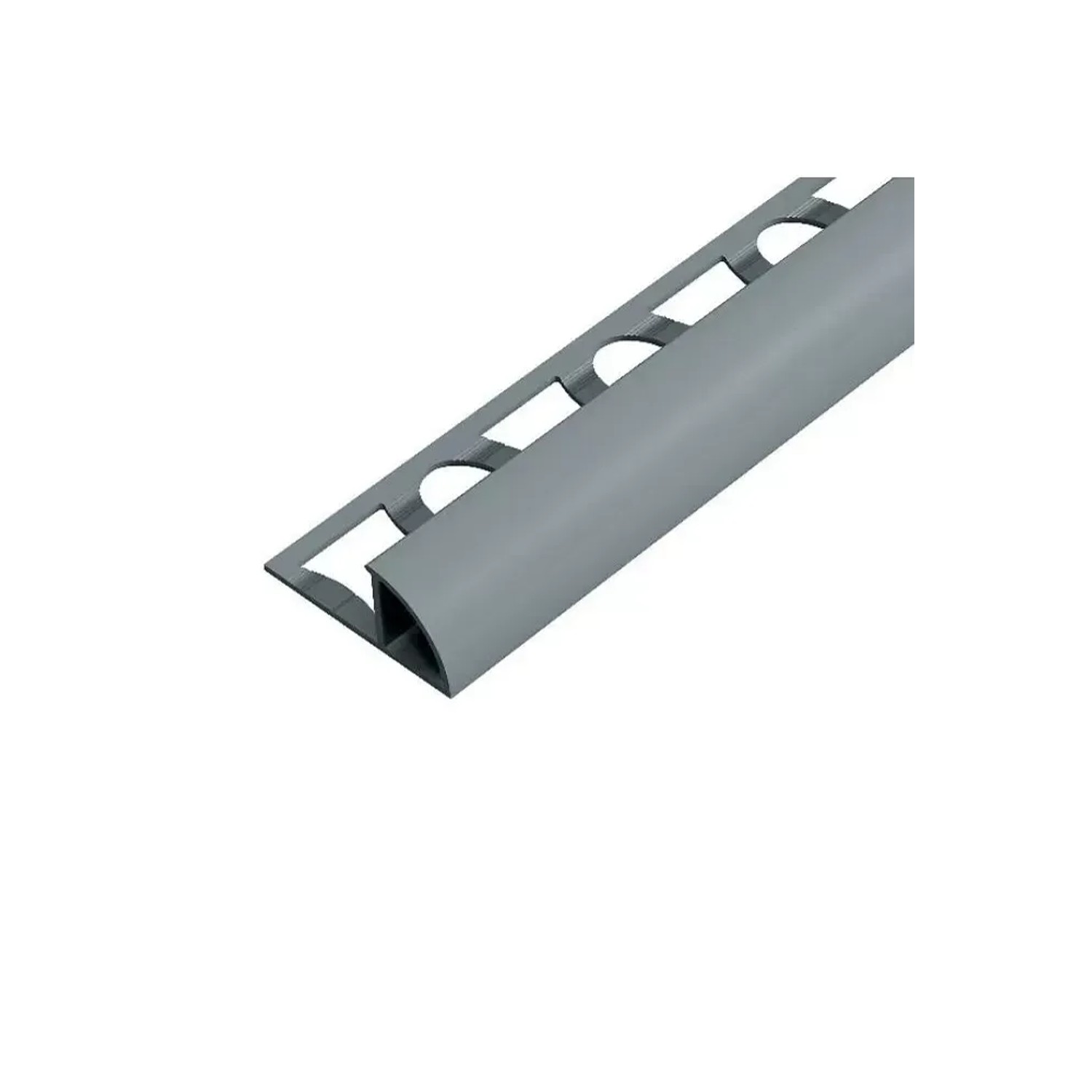Lišta ukončovací "oblá" Profil-EU tmavě šedá, PVC, délka 250 cm, výška hrany 8 mm, L82504