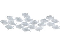 Kovová nástěnná dekorace, hejno ryb