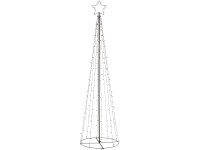 Vánoční LED strom s hvězdou, 230 diod, IP44, pr. 65 x 240 cm