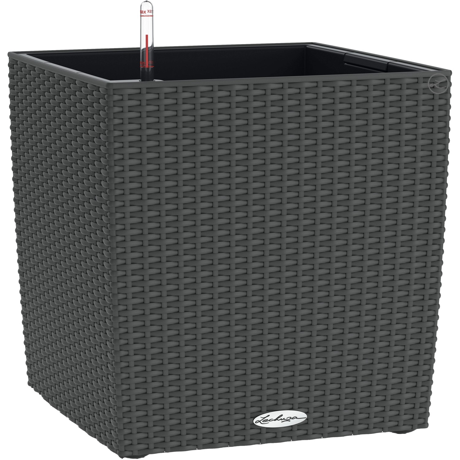 Lechuza Květináč Cube Cottage 50 antracitový, 495 x 490 x 490 mm