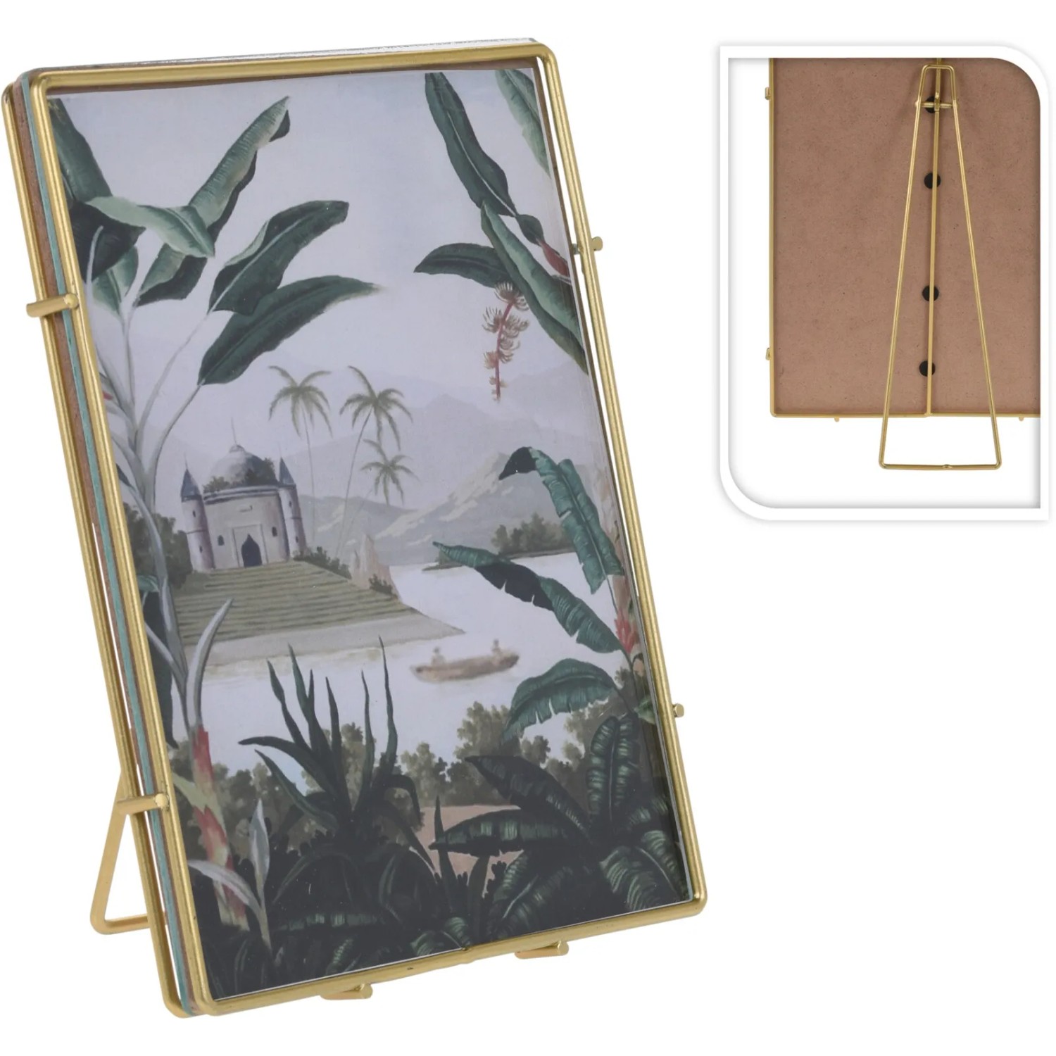 Koopman Fotorámeček kovový, zlatý, 13 x 17,5 cm