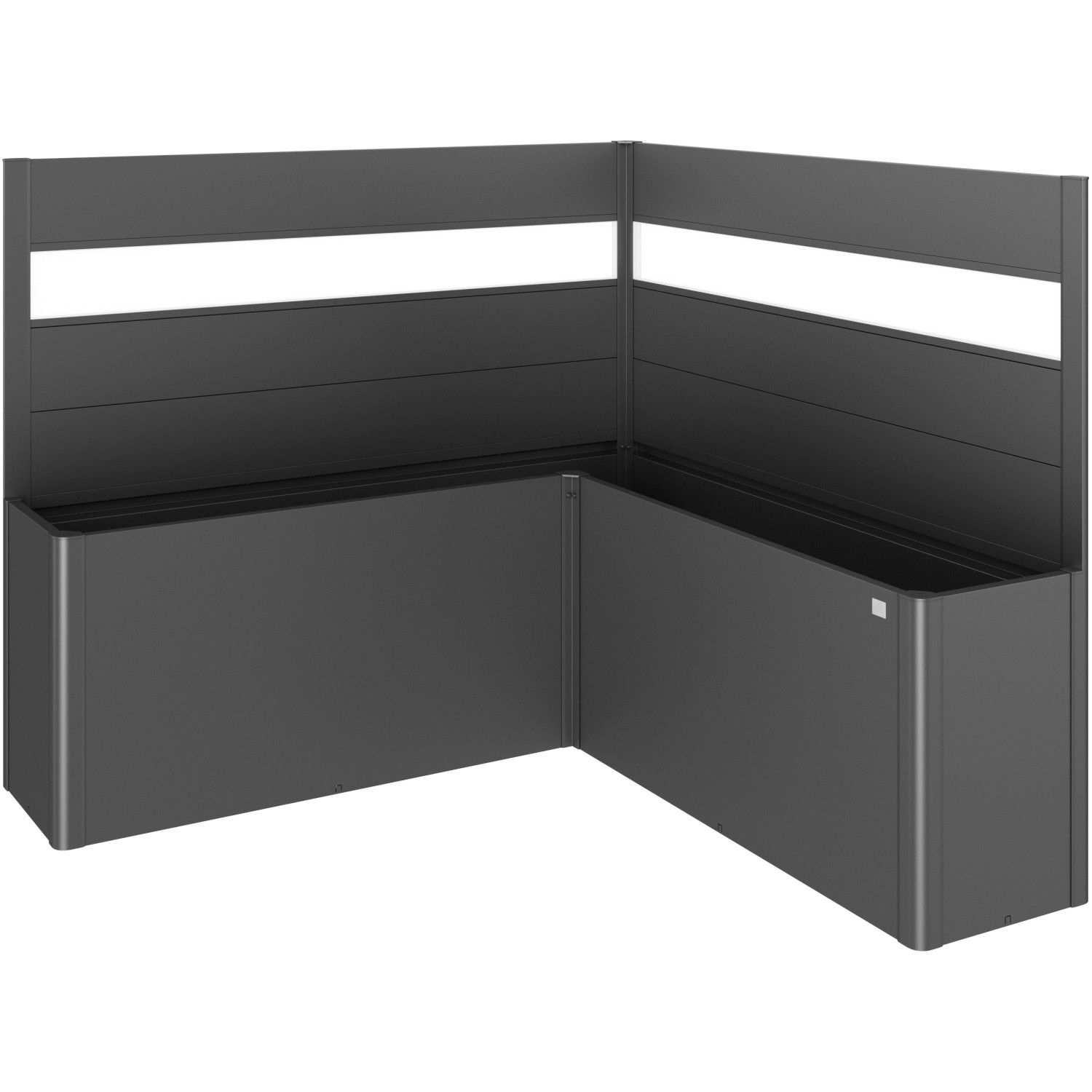 Biohort Zástěna pro záhony vyvýš. 2 x 2, L2 x 1/ Belvedere L200 se sklem tm.šedá