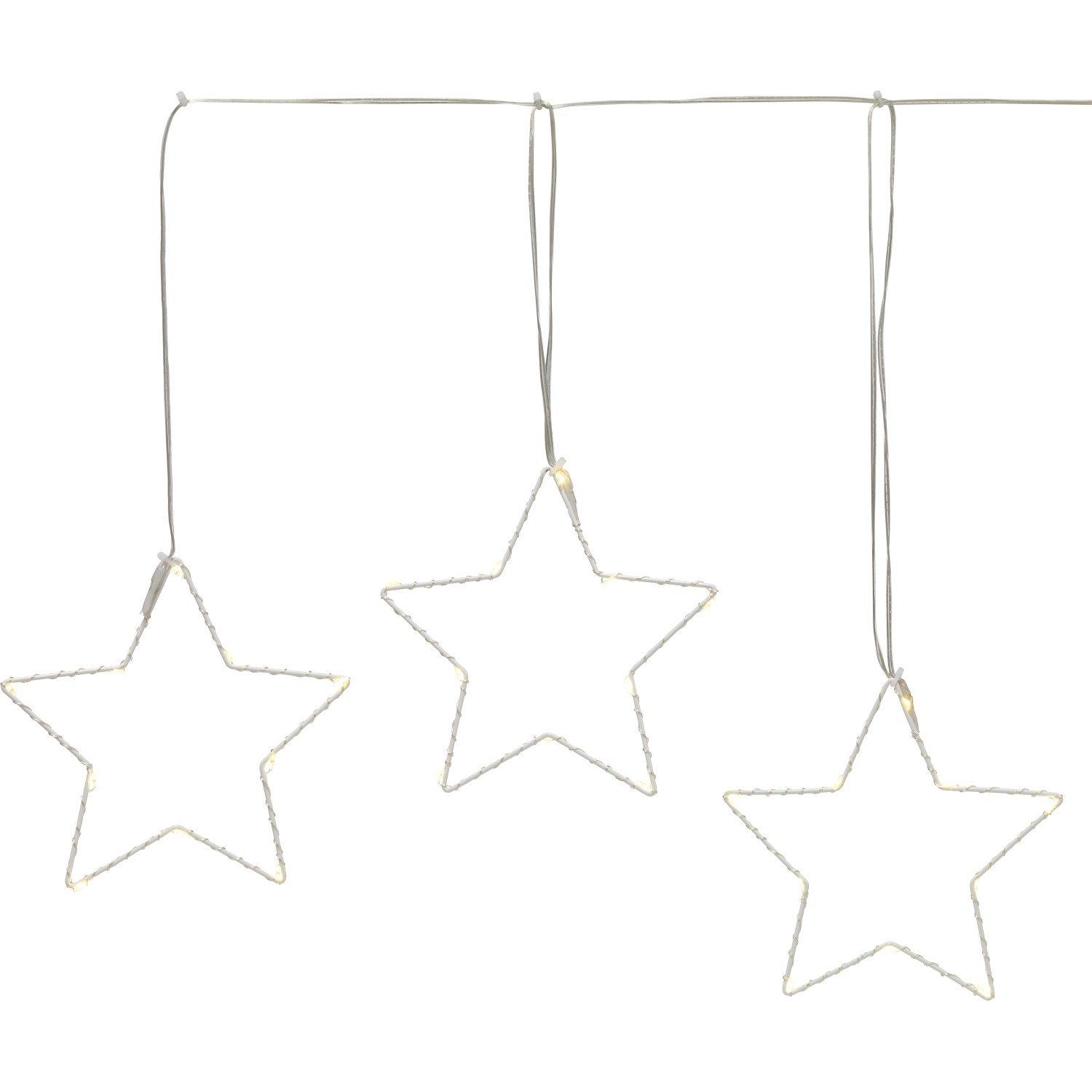 LED kovová hvězda, bílá 15 cm