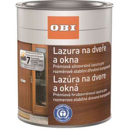 OBI Lazura na dveře a okna, teakové dřevo, 750 ml