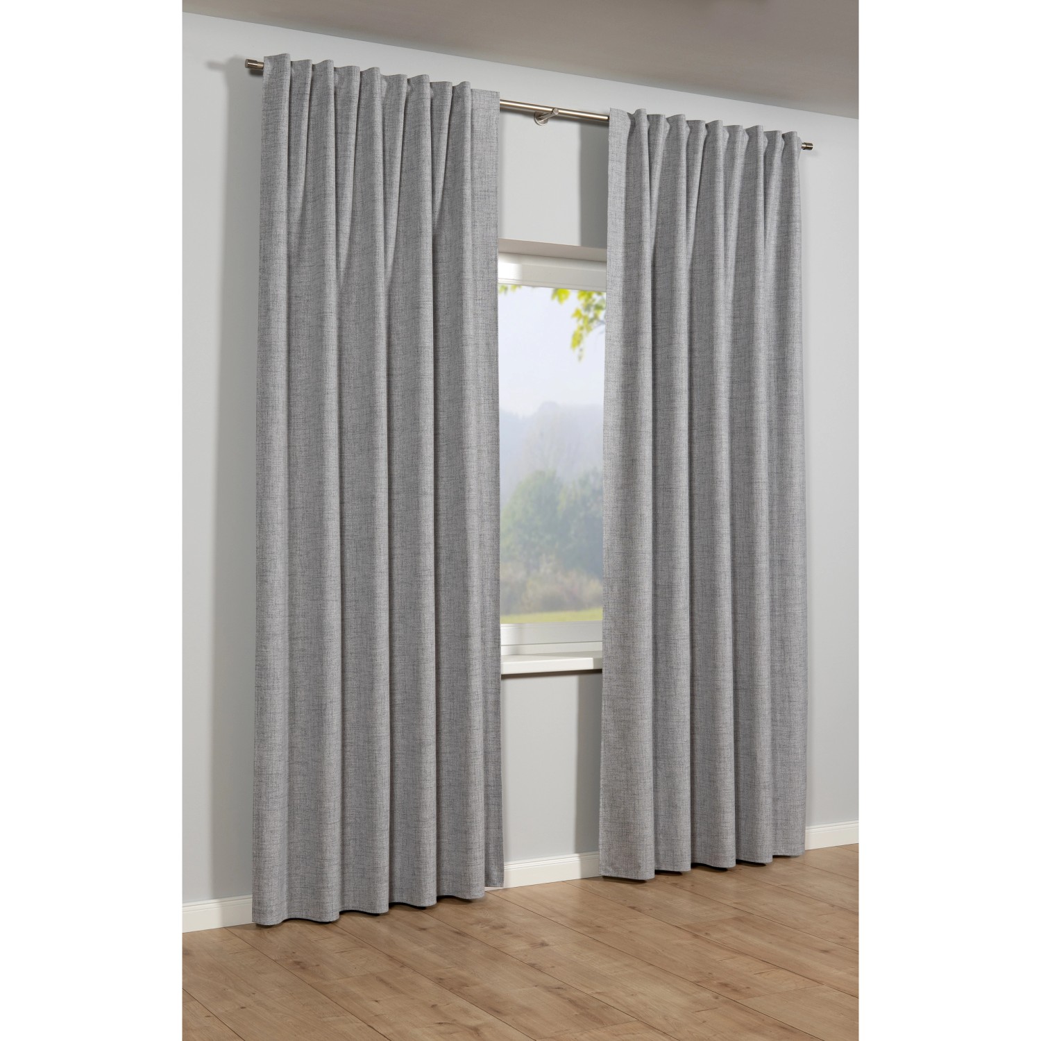 Bennetti Závěs se skrytými poutky stříbrnošedý 245 x 140 cm