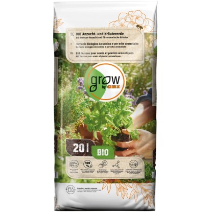 GROW by OBI BIO substrát pro výsev a bylinky 20 l